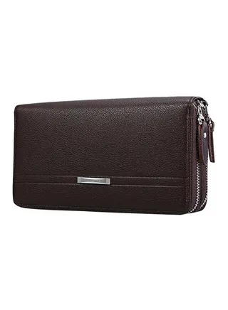 Zipper Closure Wallet Coffee 