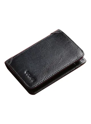 Portable Business Men Faux Leather Bifold Short Wallet Card Cash Holder Purse Dark Blue 