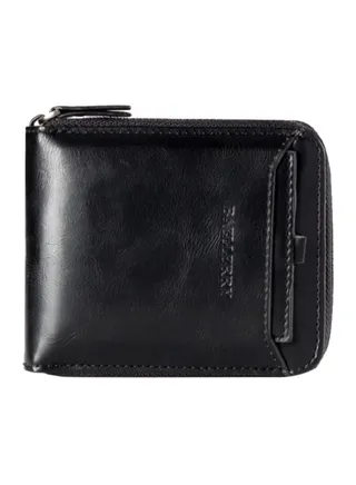 Vintage Style Horizontal Wallet Black 
