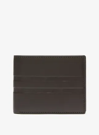 Mens Textured Bi Fold Wallet