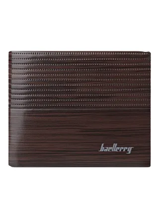 Stitch Detailed Wallet Brown 