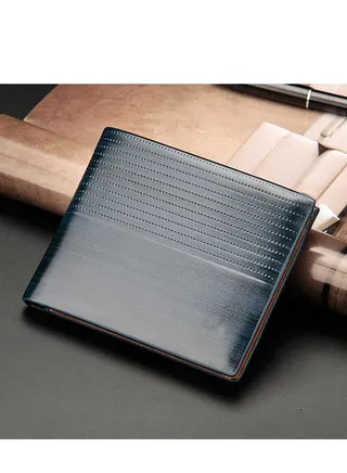 M MIAOYAN Men's Short Wallet Horizontal Embossed Multi-Card Wallet Fashion Card Holder 