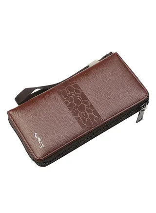 Purse Business Multi-Function Zipper Clutch Bag Light Brown 