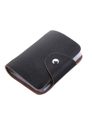 Leather Card Case Black 