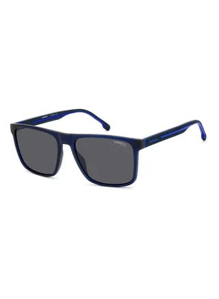 Men's UV Protection Rectangular Sunglasses - Carrera 8064/S Blue Millimeter - Lens Size: 57 Mm 