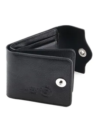 Leather Bifold Wallet Black 