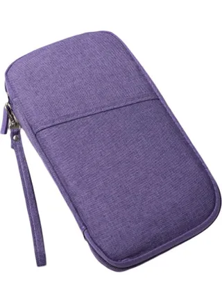 Unisex Waterproof Credit ID Card Storage Bag Travel Wallet Passport Holder Pouch Purple 