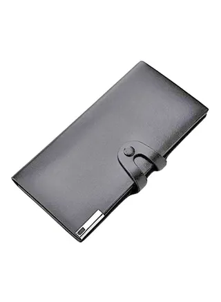 Leather Paragraph Wallet Black 