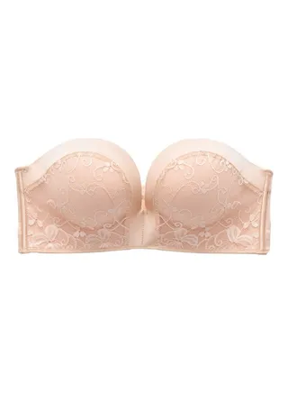 Anti Slip Strapless Bra Beige 