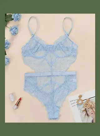 Lace Slim Tunic Jumpsuit Floral Shapewear for Women 