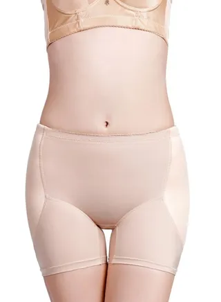 Stretch Slimming Shapewear With Hip Padding Beige 