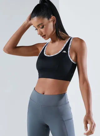 Logo Tape Sports Bra Black 