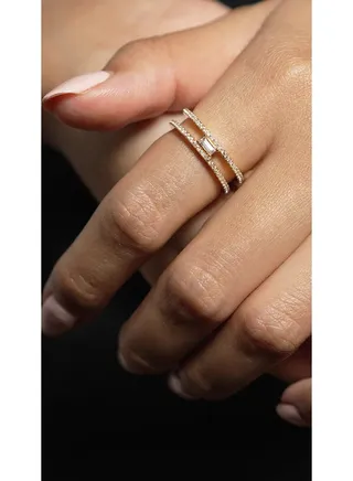 Baguette Zircon Stone Ring 