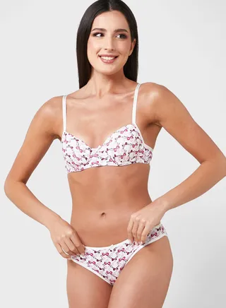 Printed Bra & Brief Set 