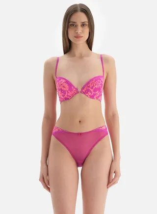 Plunge Neck Padded Bra