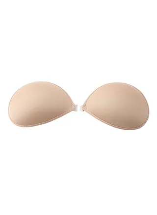 Summer Cotton Adhesive Stick Invisible Bra Backless Gel Push Up Strapless Skin Colour 