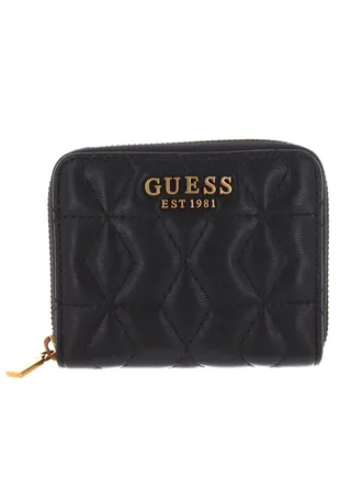 Guess Elenia Quilted Design Mini Wallet Black 