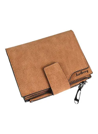 Small Trifold Card Holder Wallet Brown 