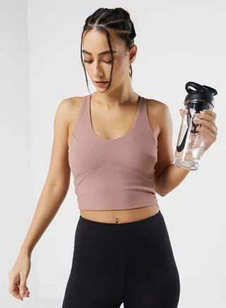 Padded Longline Racer Back Sports Bra