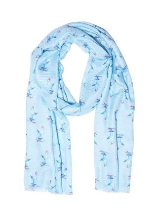 Anemoss Sailor Seagull Print Scarf Blue 