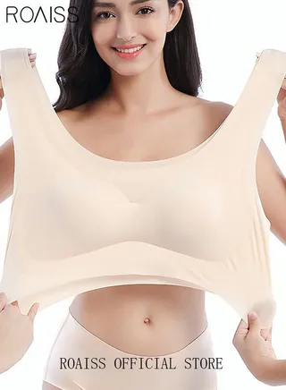 Women's Seamless Bralette One-piece High Elastic Leisure Bra No Steel Ring Padded Lingerie Daily Comfort Breathable Soft Underwear Underclothes Sleepwear Skin Color 
