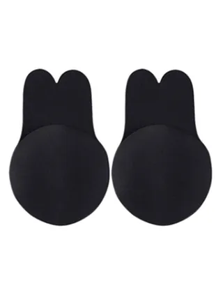 Adhesive Strapless Pushup Bra Black 
