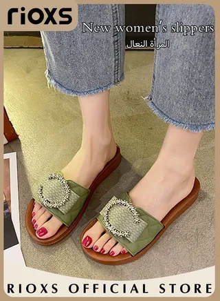 Women's Slippers Non-Slip Beach Sandals Soft Sole Sandals Flats For Indoor And Outdoor Use 