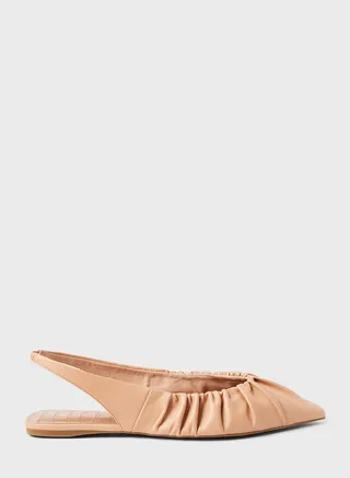 Scrunchy Slingback Ballerinas 