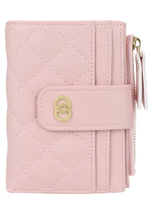Small Wallets for Women Slim Bifold Credit Card Holder Minimalist Zipper Coin Pocket 