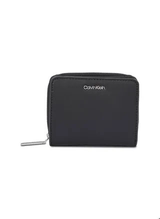 Women's Recycled Zip Around Wallet, Black 