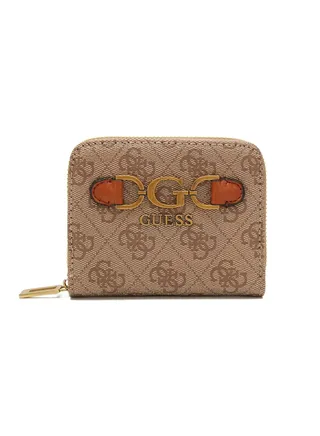 Women's Eco Gemma Magenta Small Zip Around Wallet Brown Print 