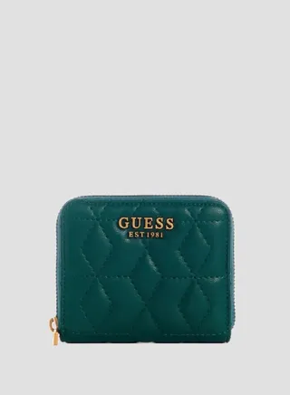 Guess Elenia Quilted Design Mini Wallet Green 