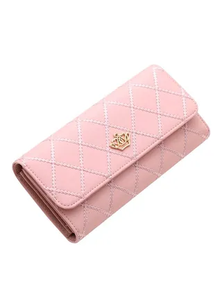 Multifunctional Leather Wallet Pink 