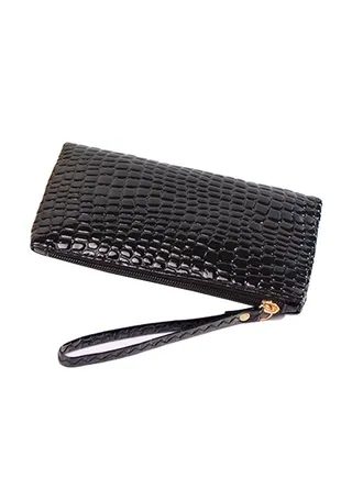 Cartoon Print Wristlet Black 