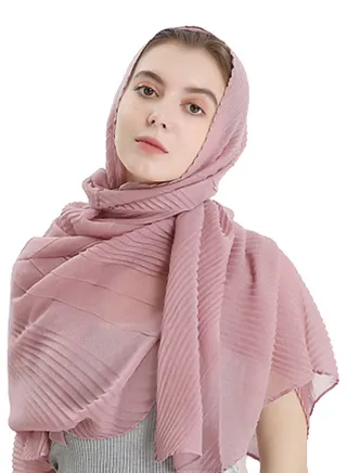 Pleated Scarf Dusty Rose 