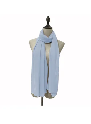 Solid Color Chiffon Scarf 