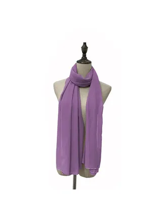 Solid Color Chiffon Scarf 