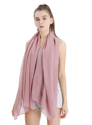 Pleated Scarf Dusty Rose 
