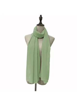 Solid Color Chiffon Scarf 