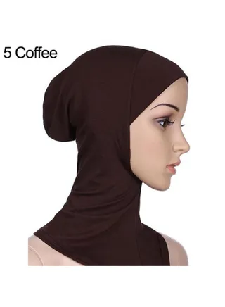 Full Cover Inner Hijab Cap Coffee 