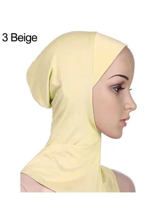 Full Cover Inner Hijab Cap Beige 