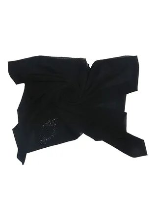 Chiffon Solid Design Hijab Black 