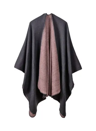 Solid Textured Shawl Grey/Beige 