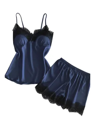 2-Piece Sleepwear Top And Pantie Set Blue 
