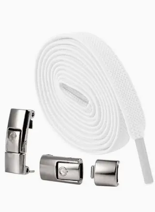 Sports Shoelaces Cycling Shoelaces Press Lock Shoelaces Without Ties Elastic Laces White 