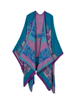 Floral Pattern Shawl Multicolour 