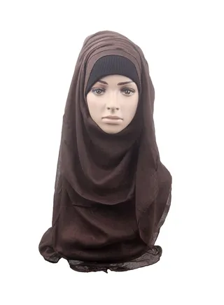 Fashion Head Cover Hijab HL291 Brown 