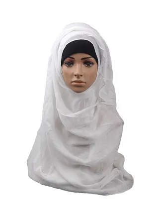 Fashion Head Cover Hijab HL290 White 