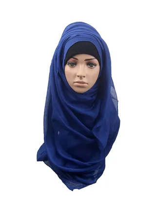 Fashion Head Cover Hijab HL292 Blue 