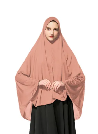 Polyester Blend Long Hijab Light Pink 